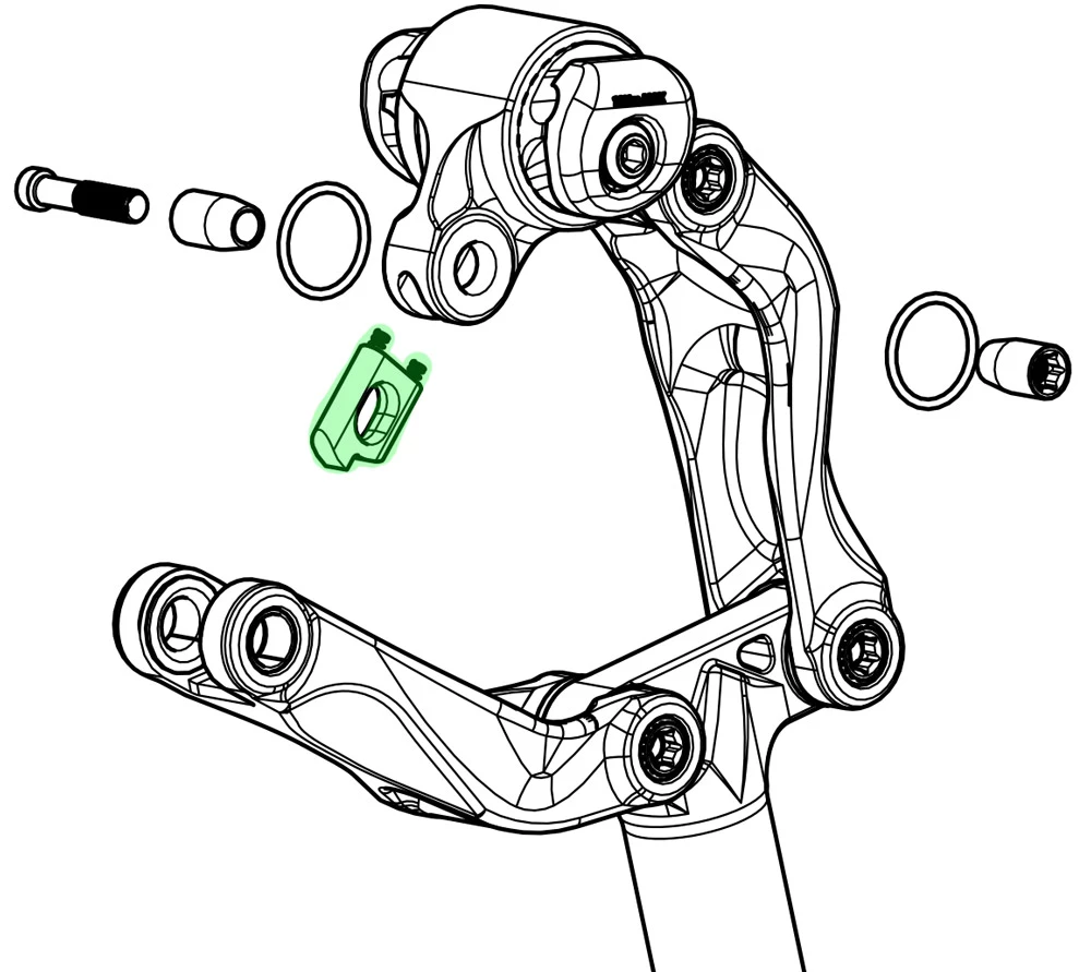 Cane Creek Kit De Bouton De Déverrouillage Thudbuster G4 LT Or 5 Cane Creek Kit De Bouton De Déverrouillage Thudbuster G4 LT Or – Image 3