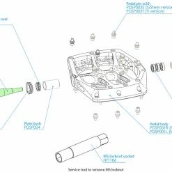 HOPE Axe De Pédale Pour Pédales De Plateforme F20 9 HOPE Axe De Pédale Pour Pédales De Plateforme F20 -Shimano Soldes Hope Pedalachse fur F20 Plattformpedale
