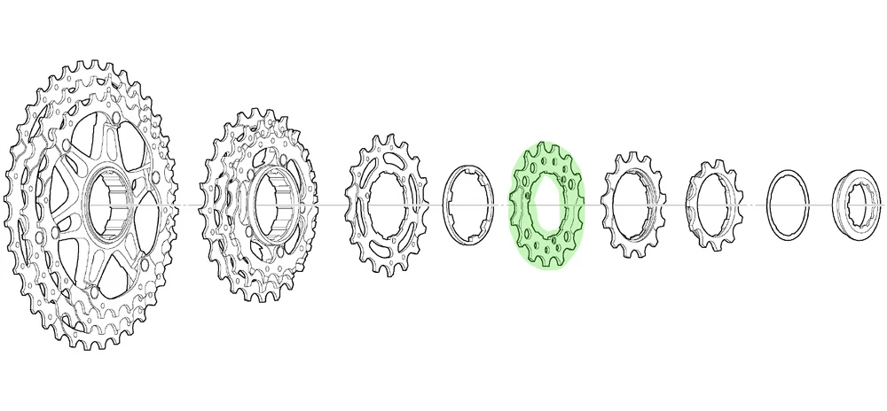 Shimano Pignon 15 Dents Pour CS-M771-10 BJ/BK 4 Shimano Pignon 15 Dents Pour CS-M771-10 BJ/BK – Image 2