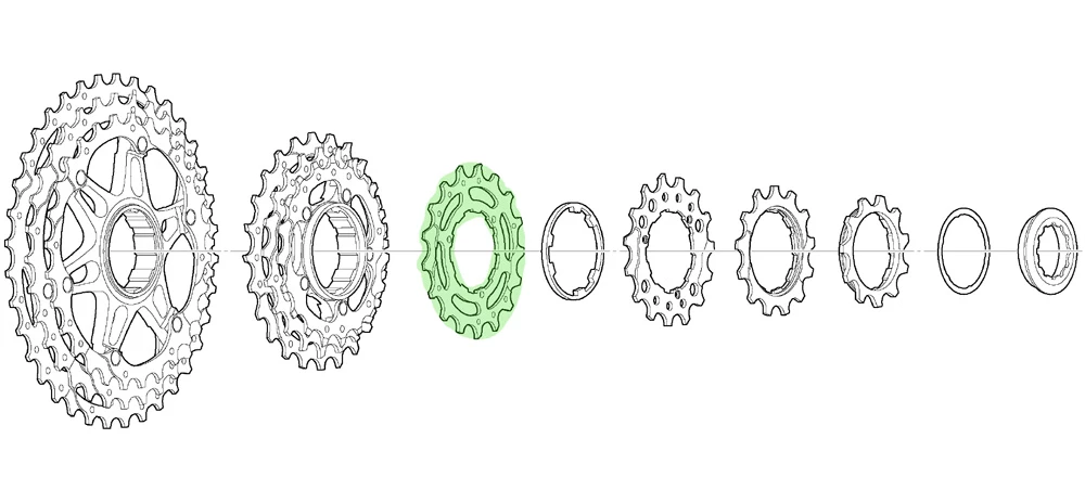 Shimano Pignon 16 Dents Pour CS-M771-10 BL 4 Shimano Pignon 16 Dents Pour CS-M771-10 BL – Image 2