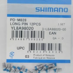 Shimano Pins De Rechange Pour PD-M828/M8040 Long (12 Pièces) -Shimano Soldes Shimano Ersatzpins fur PD M828 lang 12 Stuck YL8A98020 b