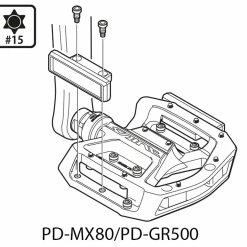 Shimano SM-PD64A Kit De Réflecteurs -Shimano Soldes Shimano SM PD64A Reflektorset YL8A98090 c