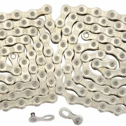 YBN Chaîne 10 Vitesses Pour Vélos électriques S10e S2 136 Maillons Argentés