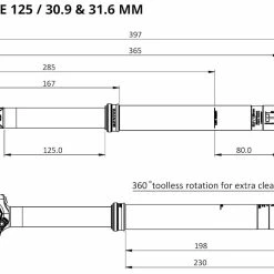 BikeYoke Tige De Selle Revive 2.0 30,9 Vario -Shimano Soldes bikeyoke masse revive125
